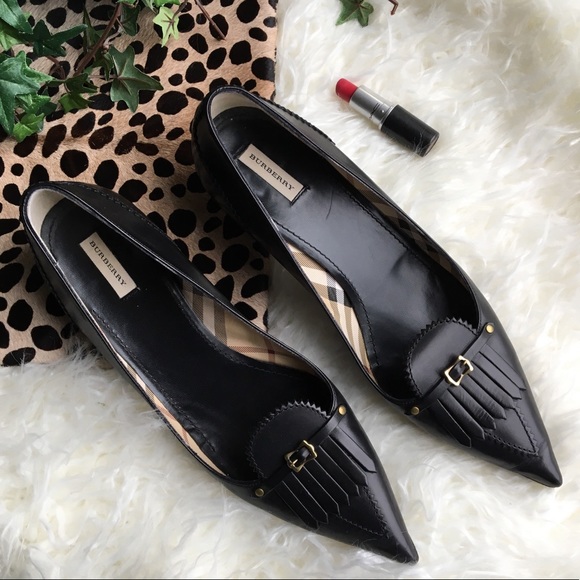 Burberry Shoes - Black Burberry kitten heels